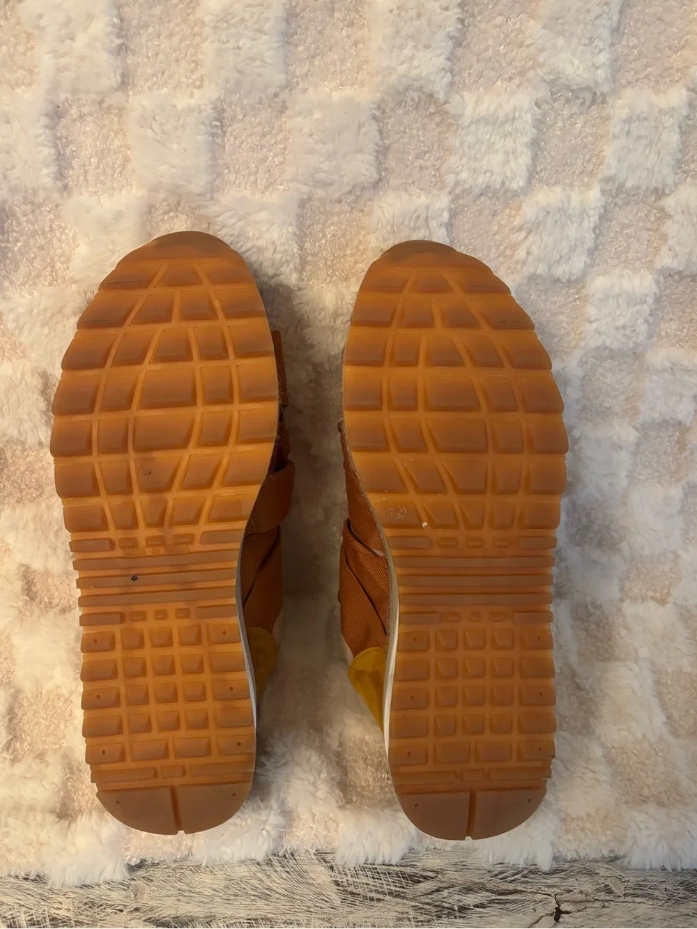 Free People Chapmin Espadrille Bow Slip-On Platform Sneakers in Rust and Blush